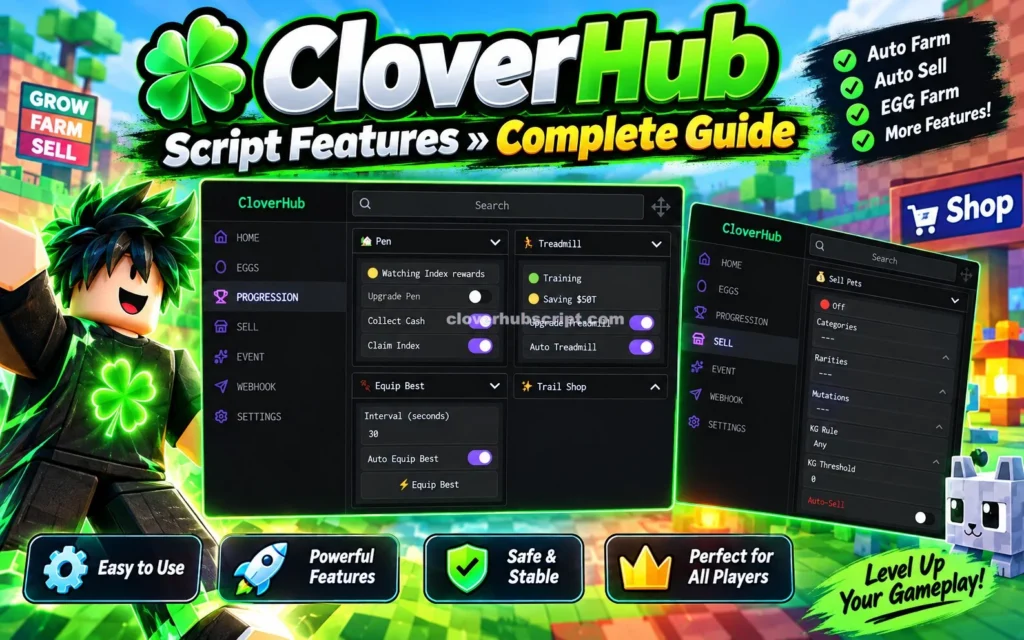 CloverHub Script Features