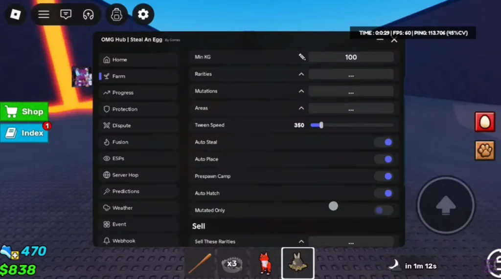 OMG Hub Script Steal An Egg